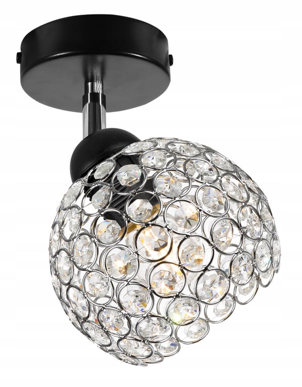 LOFT-KATTOVALAISIN, KRISTALLIPALLO, KROMI, LED