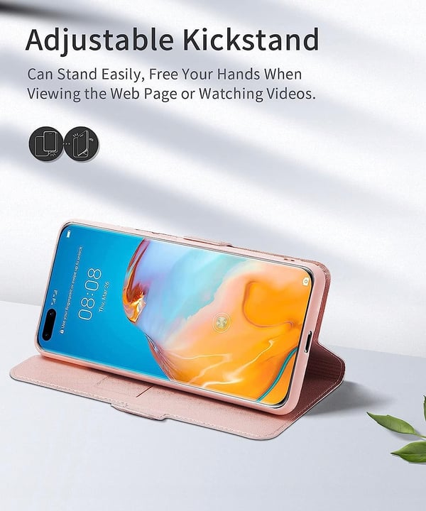 Lyserødt flip-cover til Huawei P40 Pro