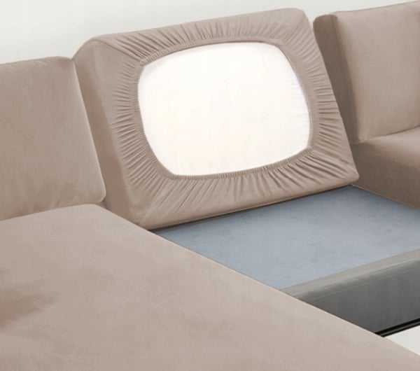 Sohvan selkänojan päällinen 40-80 BEIGE cappuccino joustava sametti [57W-CP]