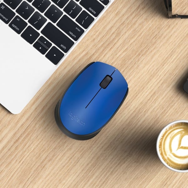 Logitech M171 trådløs optisk mus blå