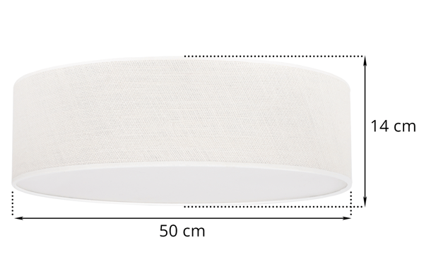 JUTA PLEXI TAKLAMPA VIT 50CM E27