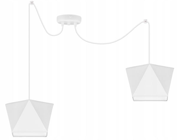 Lofthængende lampe med loftskrone og edderkopskærm