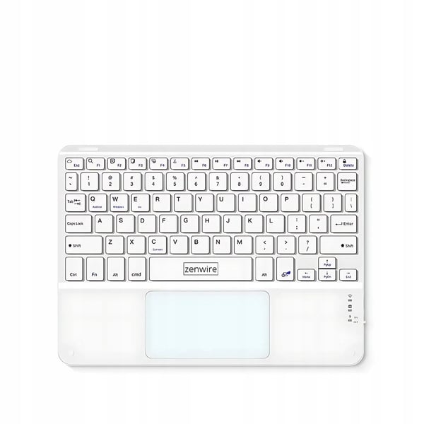 Vitt Bluetooth-pekplattatangentbord WLK-619