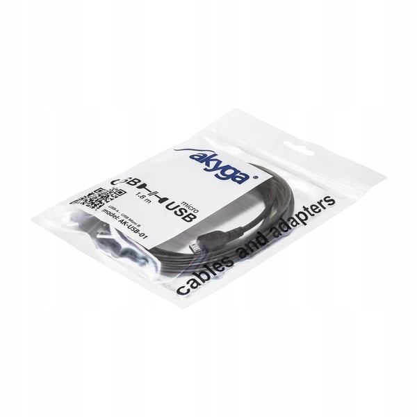 Akyga AK-USB-01 USB 2.0-kabel USB A(han) - micro USB B(han) 1,8m sort