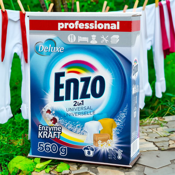 Enzo Pulver 560g til hvid/universal