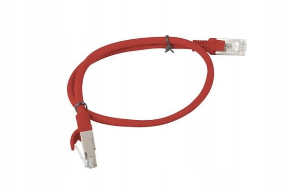 Patchcord Lanberg UTP cat.5e 0,5m rød