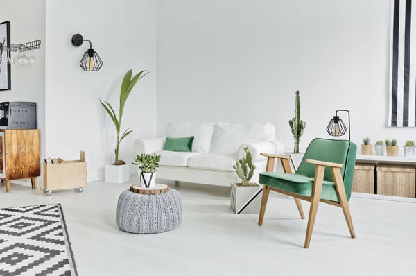ELEGANT RETRO VÆGLAMPE MED TRÅD SORT LOFT