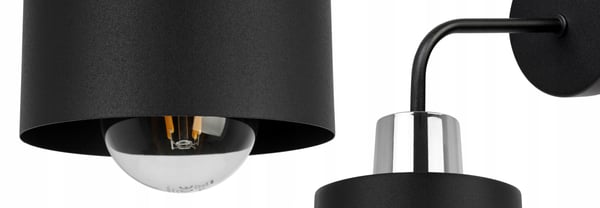 VÆGLAMPE, FIRKANTET LAMPE, LOFTSLAMPE, SORT LED-LAMPE