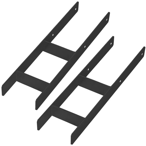 KOTARBAU® H-søjlebasis til indmuring, anker, sortgalvaniseret stål, 150 mm, 2-pak