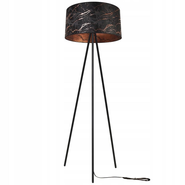 GULVLAMPE MED STÅENDE TRIPOD I METALSKÆRM 45 cm