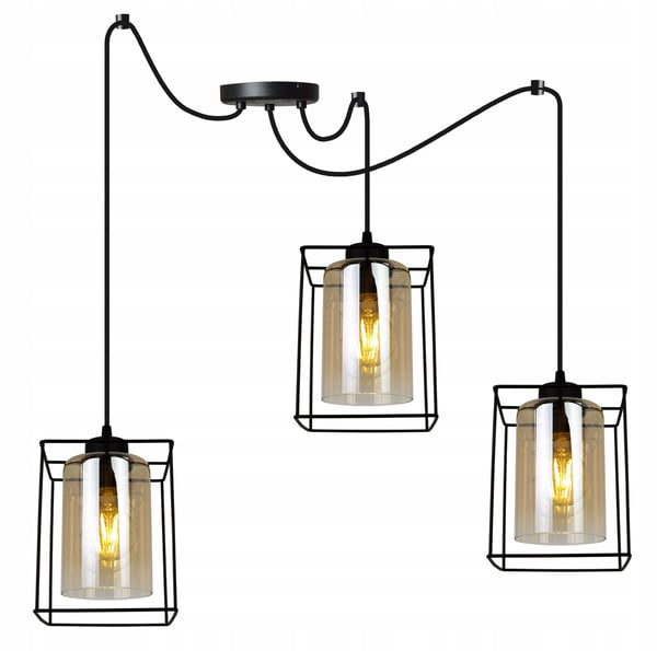 MODERNE ELEGANT HÆNGELAMPE MED GLASSKÆRM