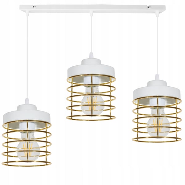 LOFTSLAMPE MED LED-LYKRONE MED GYLDEN TRÅD