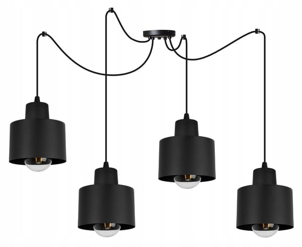 MODERNE LOFTHÆNGELAMPE SORT LED-LAMPE