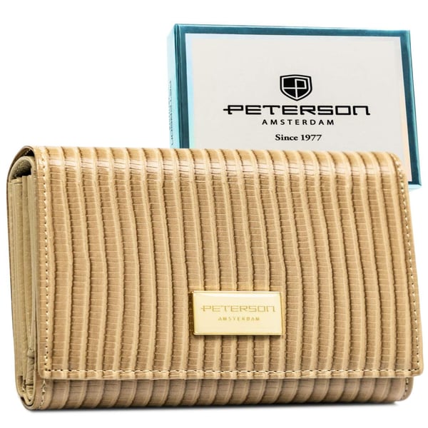 Naisten nahkalompakko + PU PTN PS112-CRV-2388 Khaki