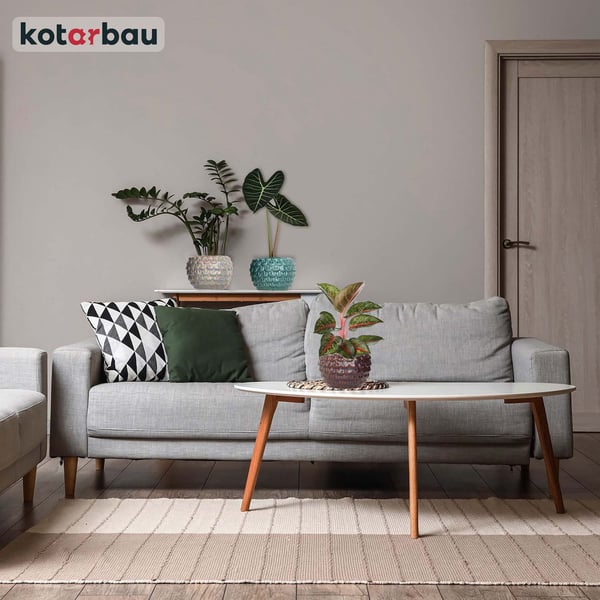 KOTARBAU® 2 stk kunstnerisk blomkruke 17 cm turkis låg vintage keramik håndlavet blomst- og urtekruke