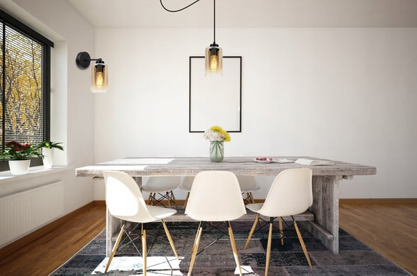 UNIK KNKIET-LAMPE, ELEGANT GLASSKÆRM