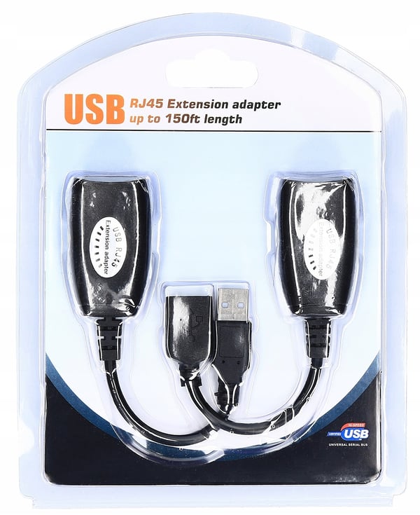 USB MUS TASTATUR FORLÆNGER KONVERTER RJ45 TIL LAN 60M 5e