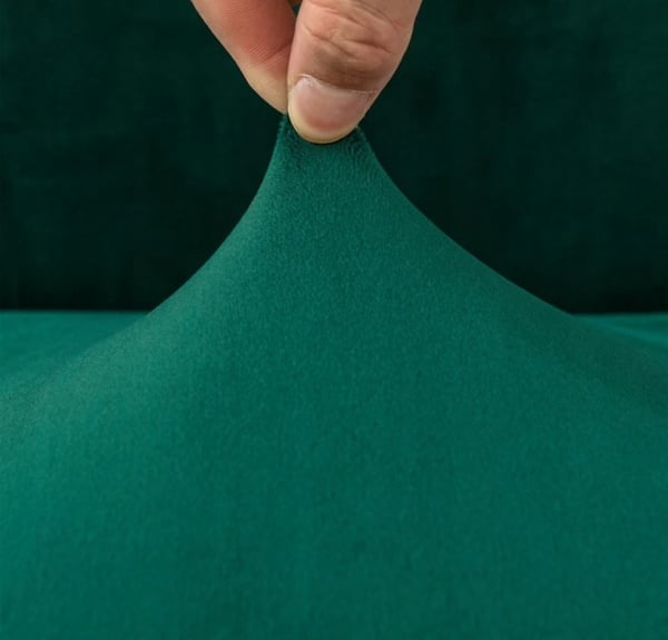 Paksu samettinen tuolinpäällinen, pullonvihreä
