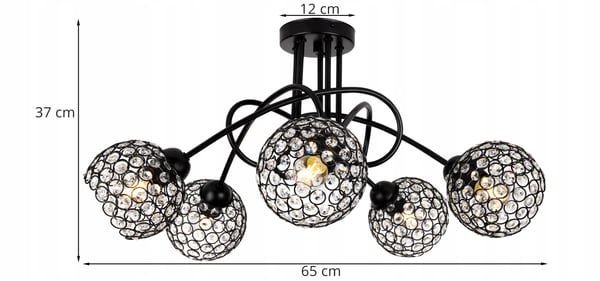 LED-KRISTALLHÄNGANDE TAKLAMPA