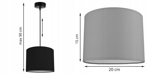 Loftshængende lampe lysekrone lampeskærm moderne