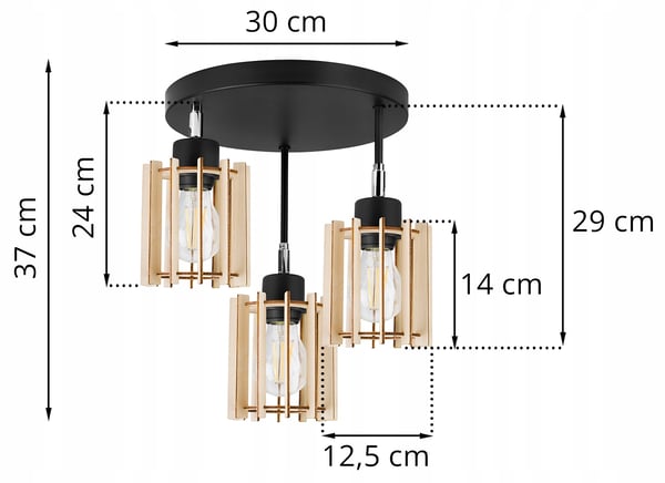 MODERNI PUINEN LED-KATTOVALAISIN