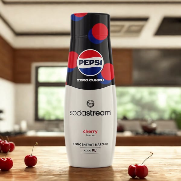 Sirapkoncentrat för kolsyrat vatten SodaStream Pepsi Cherry Zero Sugar 440ml