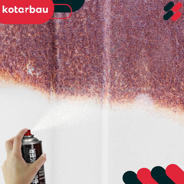 Rostbeskyttende spraymaling til metalstakit og portaler hvid RAL 9010 400 ml