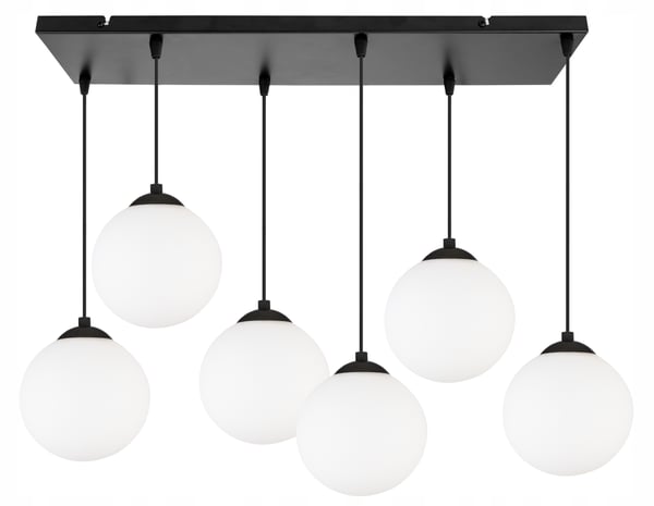 Kattovalaisin, nauhamainen, pallo, musta, LED, 15 cm