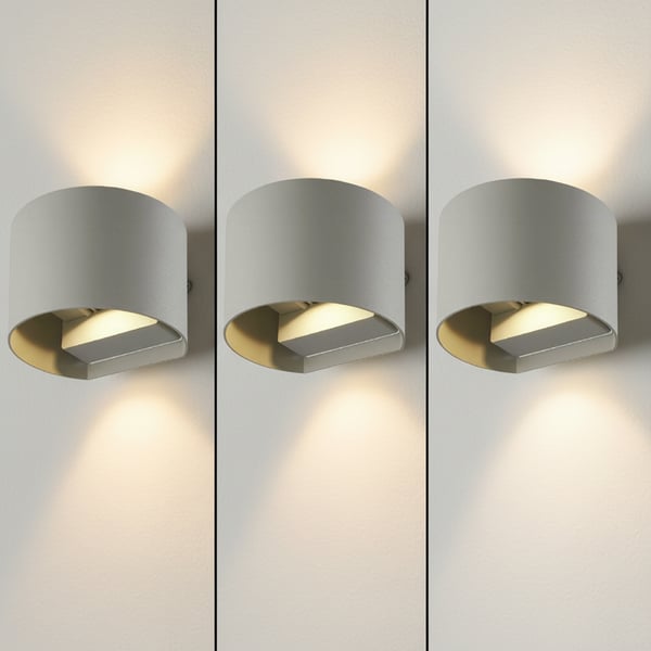 Vägglampa för utomhus fasad LED G9 justerbar rund upp ner grafit PYXIS LUMILED