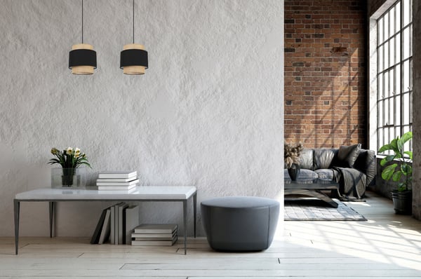 Hængende lampe, loftslysekrone, lampeskærm, boho juta