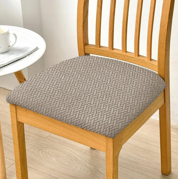 Sædebetræk 40x40cm grå BEIGE elastisk jacquard [60-Z1-SZB]