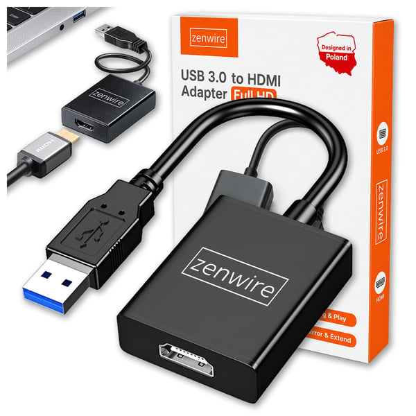USB 3.0 til HDMI konverteradapter til Zenwire ZC-10 grafikkort