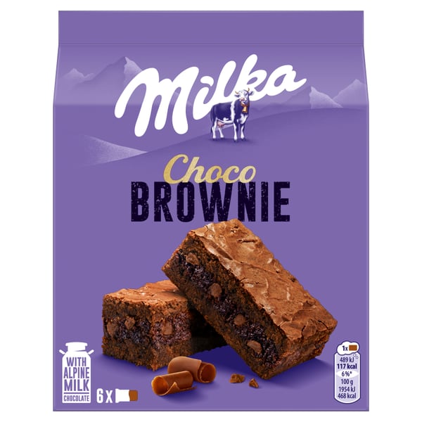 Milka Chocolate Brownie Cookies med choklad och mjölkchokladbitar 150 g