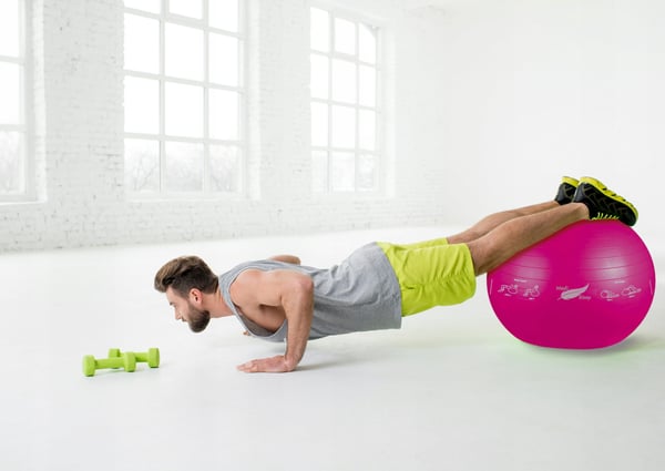 Rehabiliteringsbold TIL øvelser, fitnesstræning MED pumpe 65 cm