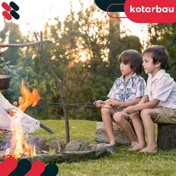 KOTARBAU® grillkahva kaksihaarainen aaltoava makkarakahva 100 cm setti 5 kpl