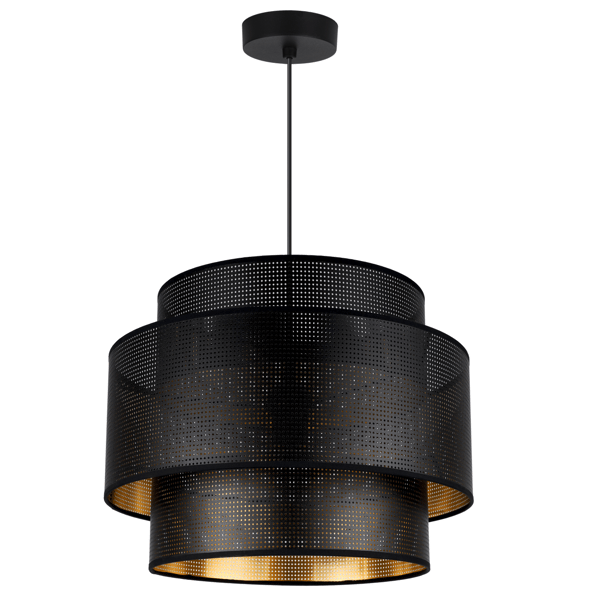 ASTI TRIO HÆNGELAMPE SORT OG GULD 35CM MESH