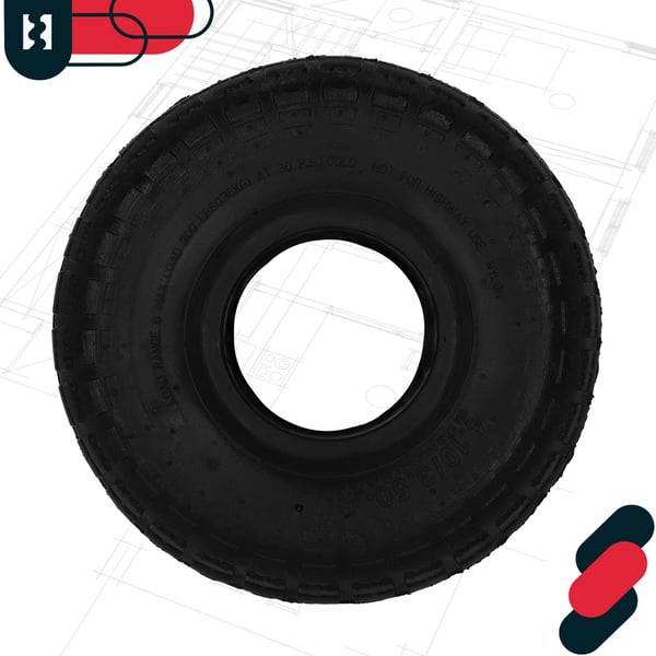 Kotarbau® Varastoautojen renkaan kulutuspinta 3.50-4 4pr