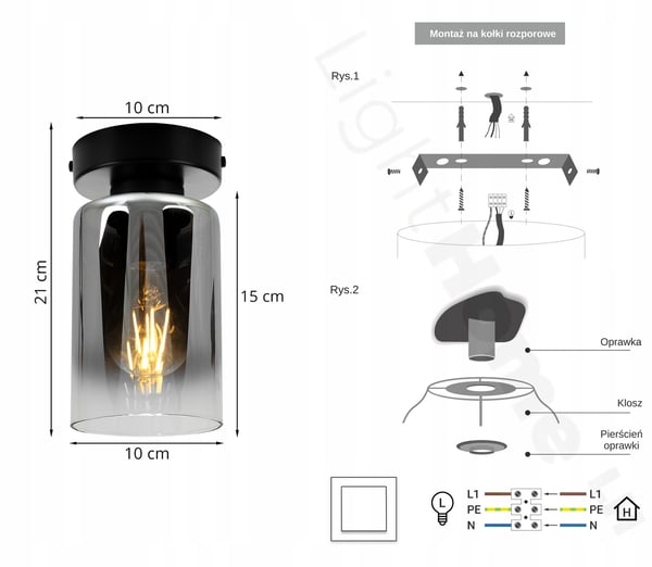 MODERN TAKLAMPA ELEGANT GLASLAMPA