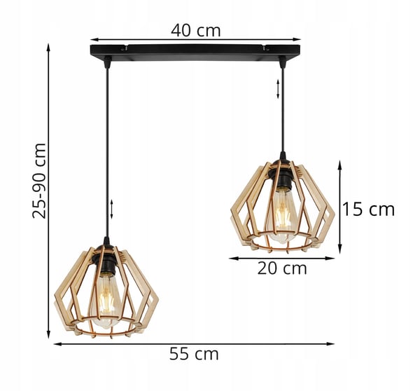MODERNI PUINEN LED-KATTOVALAISIN