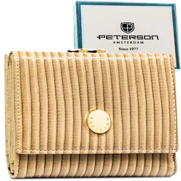Naisten nahkalompakko + PU PTN PS15-09-CRV-2425 Khaki