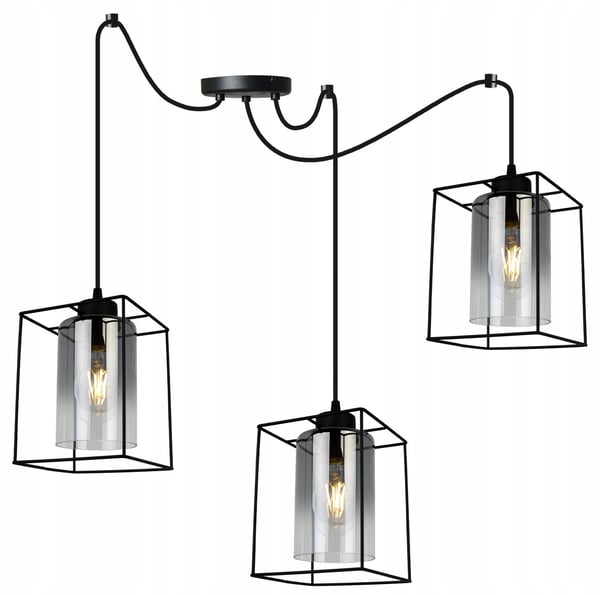 MODERNE ELEGANT HÆNGELAMPE MED GLASSKÆRM