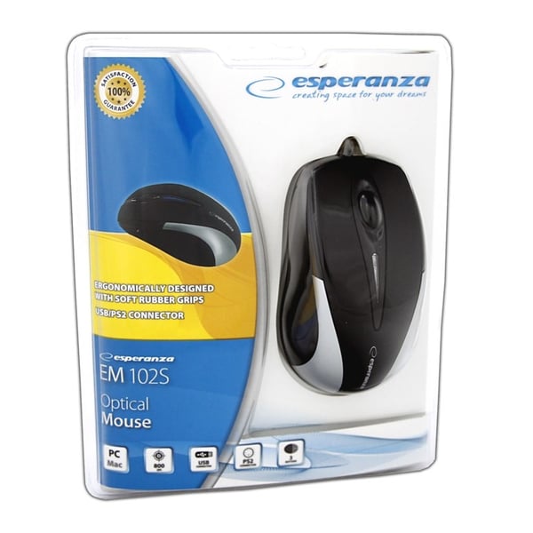Esperanza Sirius EM102S trådbunden mus optisk USB silver