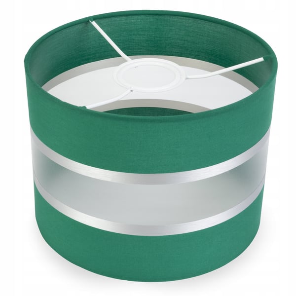 MODERNE LAMPESKÆRM 20 CM KROM STRIBE VALG AF 8 FARVER