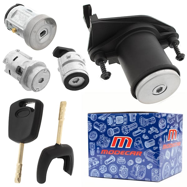 Ford Fiesta V MK6 01-08 tändningsinsats + dörrlåsinsats + bagageluckans låsinsats + tanklocksinsats 4 st. set