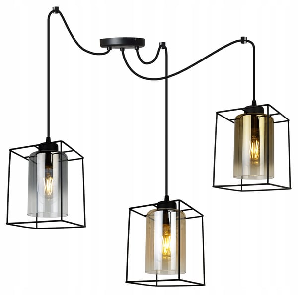 MODERNE ELEGANT HÆNGELAMPE MED GLASSKÆRM