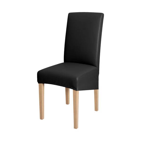 Päällinen L-tuolille, selkänojan korkeus 50-70 cm, valmistettu ekonahasta, musta