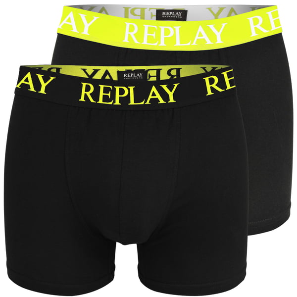 Replay miesten bokserit, 6 kpl, puuvillaa, mustat, logolla, koko S