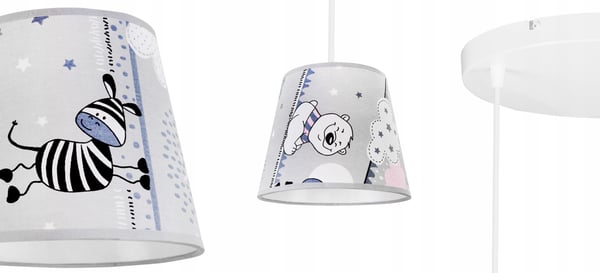 Lofthængende lampe til børn, LED-lampeskærm
