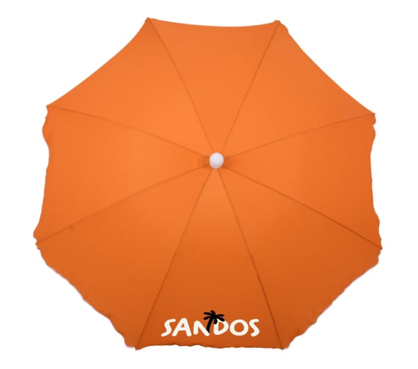 Koral strandparasol med UV-beskyttelse