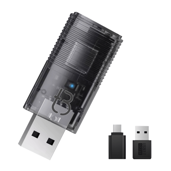 TB NANO trådløs adapter til Apple CarPlay og Android Auto transparent